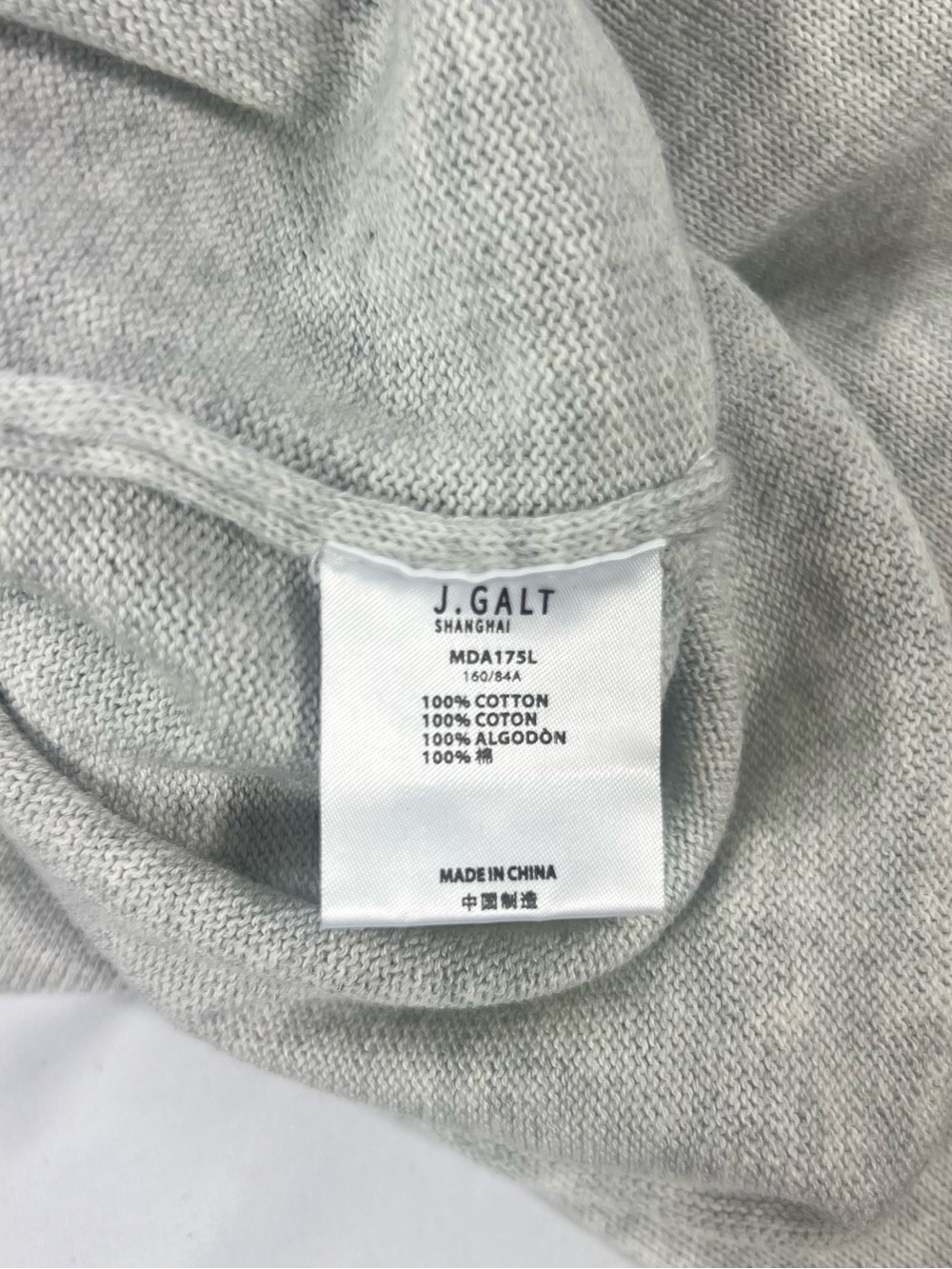 PacSun Light Gray Cropped Scoop Neck Long Sleeve Top - Picture 7 of 8